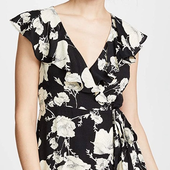 Free People French Quarter Mini Floral Wrap Dress - Picture 3 of 5